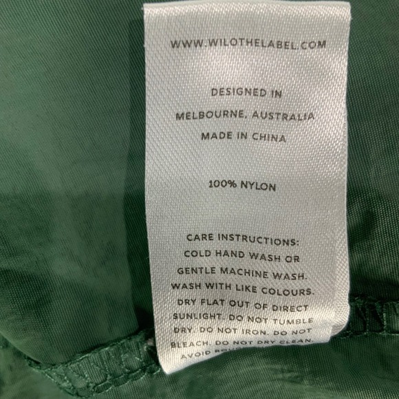 WILO The Label Green Nylon Cargo Pants Elastic Waist Jogger Bottoms Womens M - Picture 5 of 6